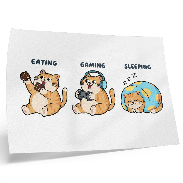 Poster Funny cats illustrations cute fun