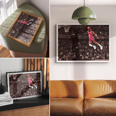 Decorative canvas print Sport dynamics contrasting colors illustration