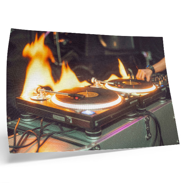 Photo canvas An energetic mix of flames and electronics