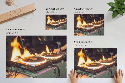Photo canvas An energetic mix of flames and electronics