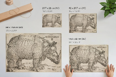 Poster Rhinoceros (1515) by Albrecht Dürer