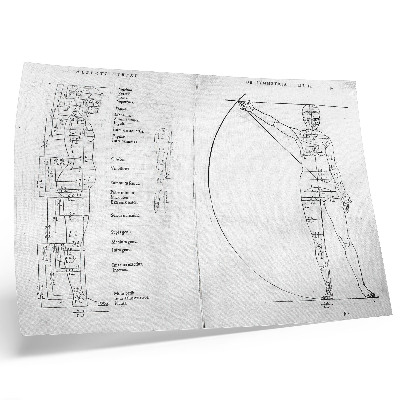 Photo canvas Drawing of a man in Latin in the version by Albrecht Dürer