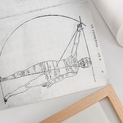 Photo canvas Drawing of a man in Latin in the version by Albrecht Dürer