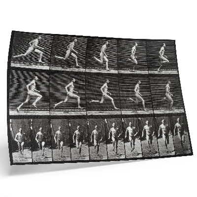 Photo canvas Plate 60 of Animal Locomotion (1887) photographed by Eadweard Muybridge