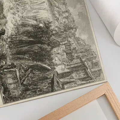 Poster featuring a view of the Grand Cascade at Tivoli by Giovanni Battista Piranesi