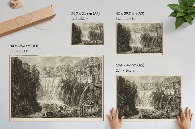 Poster View of the Grand Cascade at Tivoli, from Views of Rome by Giovanni Battista Piranesi