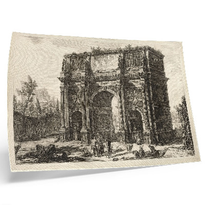 Photo canvas View of the Arch of Constantine from Giovanni Battista Piranesi's 