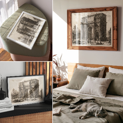 Photo canvas View of the Arch of Constantine from Giovanni Battista Piranesi's 
