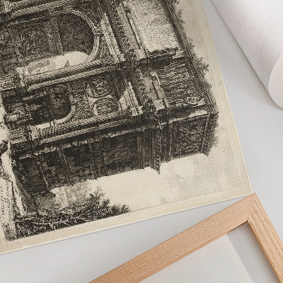 Photo canvas View of the Arch of Constantine from Giovanni Battista Piranesi's 