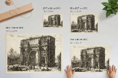 Photo canvas View of the Arch of Constantine from Giovanni Battista Piranesi's 