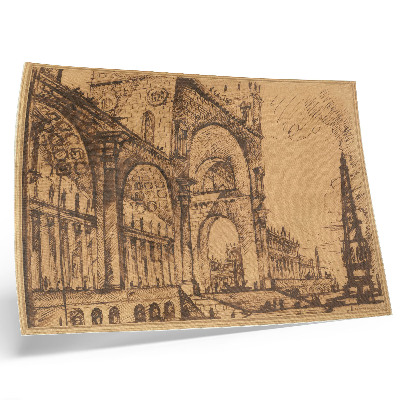Decorative canvas print Fantasy of a Magnificent Triumphal Art (1765) by Giovanni Battista Piranesi
