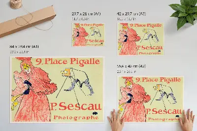 Le Photographe Sescau poster high-resolution print by Henri de Toulouse-Lautrec from 1894