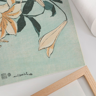 Photo canvas Lilies (ca. 1833–1834) in high resolution by Katsushika Hokusai