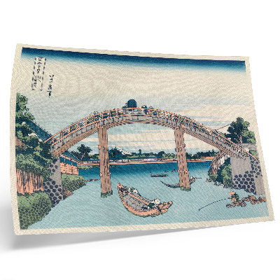 Poster View from under the Mannenbashi Bridge in Fukagawa, 1985, by Katsushika Hokusai