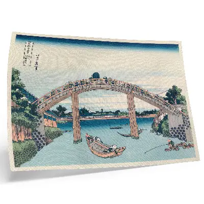 Poster View from under the Mannenbashi Bridge in Fukagawa by Katsushika Hokusai, 1985