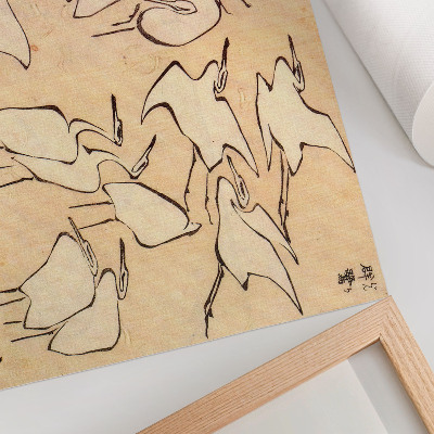 Photo canvas Katsushika Hokusai's Herons from 