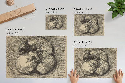 Decorative canvas print Cats; Tsching, Batzar, and Blanc-Blanc, high-resolution print by Théophile Alexandre Steinlen