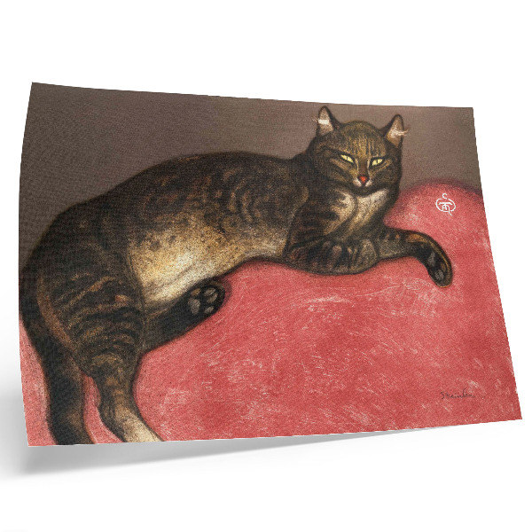 Photo canvas L'Hiver Chat sur un Coussin (1909) chromolithographic print by Théophile Alexandre Steinlen