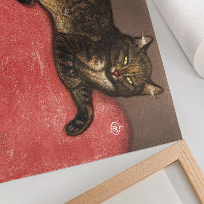 Photo canvas L'Hiver Chat sur un Coussin (1909) chromolithographic print by Théophile Alexandre Steinlen