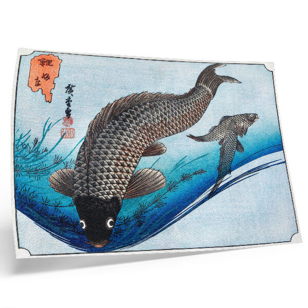 Poster Carps and Crucian Carps (1830) by Utagawa Hiroshige