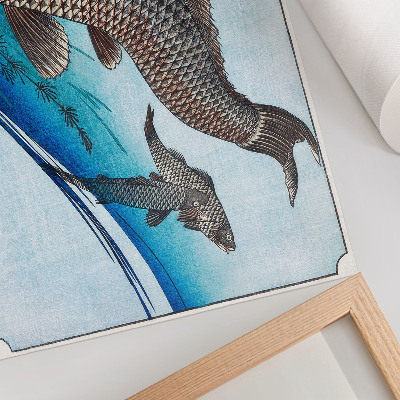 Poster Carps and Crucian Carps (1830) by Utagawa Hiroshige
