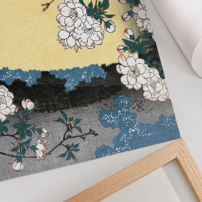 Photo canvas Japanese Cherry Blossoms (1837) – vintage woodblock print by Utagawa Hiroshige