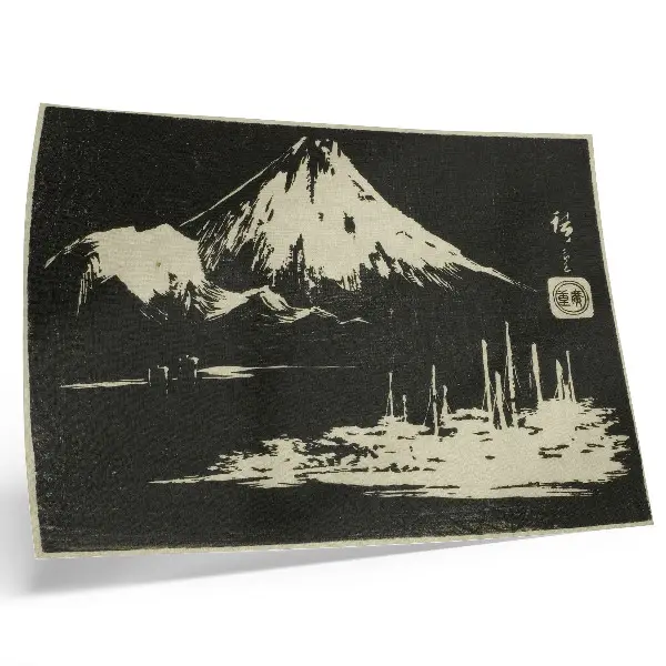 Decorative canvas print Seikenji Fuji from the Mirror of Stone Rubbings of Views of the Provinces series
