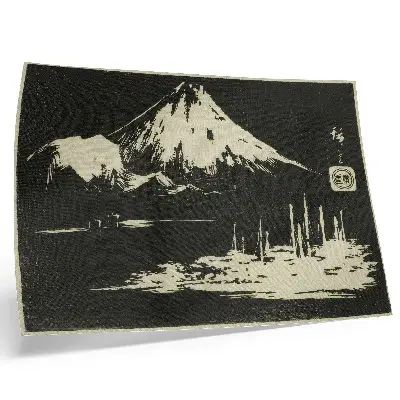 Decorative canvas print Seikenji Fuji from the Mirror of Stone Rubbings of Views of the Provinces series