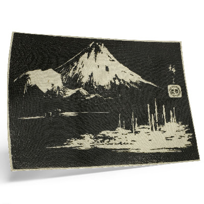 Decorative canvas print Seikenji Fuji, from the series Mirror of Stone Rubbings of Views of the Provinces (Kohon meihitsu ishizuri kagami)