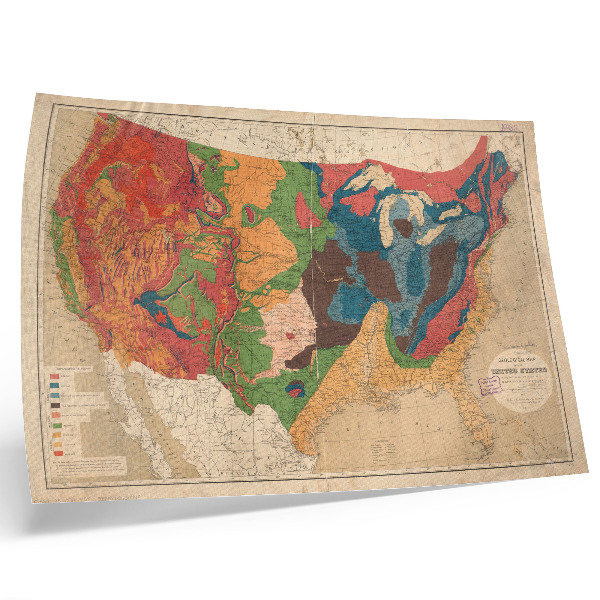 Photo canvas Geologic map of the United States
