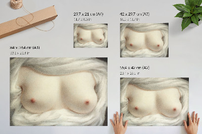 Decorative canvas print A Woman's Breasts Exposed: Beauty Revealed (1828) by Sarah Goodridge