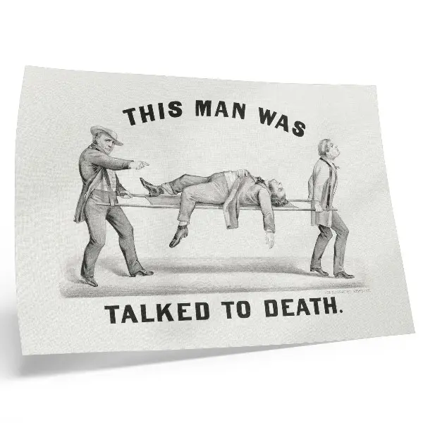 Photo canvas archival illustration of This Man Was Talked to Death from 1873