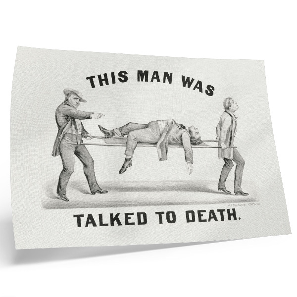 Photo canvas This Man Was Talked to Death (1873), archival illustration