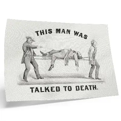 Photo canvas archival illustration of This Man Was Talked to Death from 1873