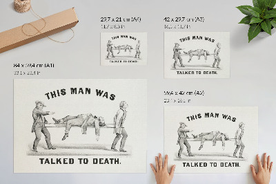 Photo canvas This Man Was Talked to Death (1873), archival illustration