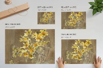 Yellow Flower with Border (1915) by Hannah Borger Overbeck decorative canvas print
