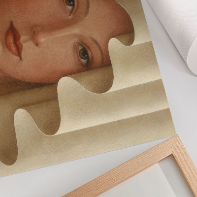 Photo canvas A woman in a wavy-shaped veil