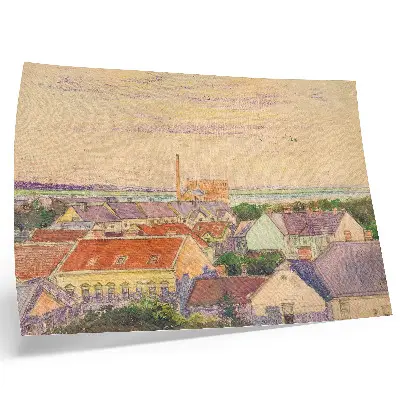 Egon Schiele View of the City Decorative Canvas Print high-quality canvas art illustration