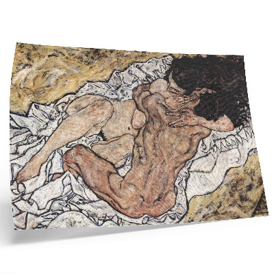Photo canvas The Embrace (1917) by Egon Schiele