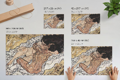 Photo canvas The Embrace (1917) by Egon Schiele