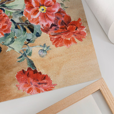 Decorative canvas print Dahlias (1915) by Hannah Borger Overbeck