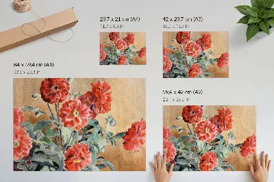 Dahlias (1915) by Hannah Borger Overbeck decorative canvas print