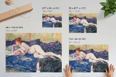 Poster vintage erotic art of a woman by Henri de Toulouse-Lautrec