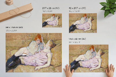 Photo canvas Sofa (ca. 1894–1896) – a high-resolution painting by Henri de Toulouse-Lautrec