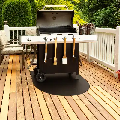 BBQ floor protector Semi-oval shaped 31x27 in (80x70 cm)