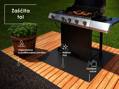 BBQ floor protector Semi-oval shaped 31x27 in (80x70 cm)