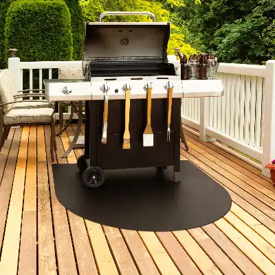 Metal grill mat Half-oval 39x39 in (100x100 cm)