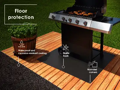 Metal grill mat Rectangular 39x31 in (100x80 cm)