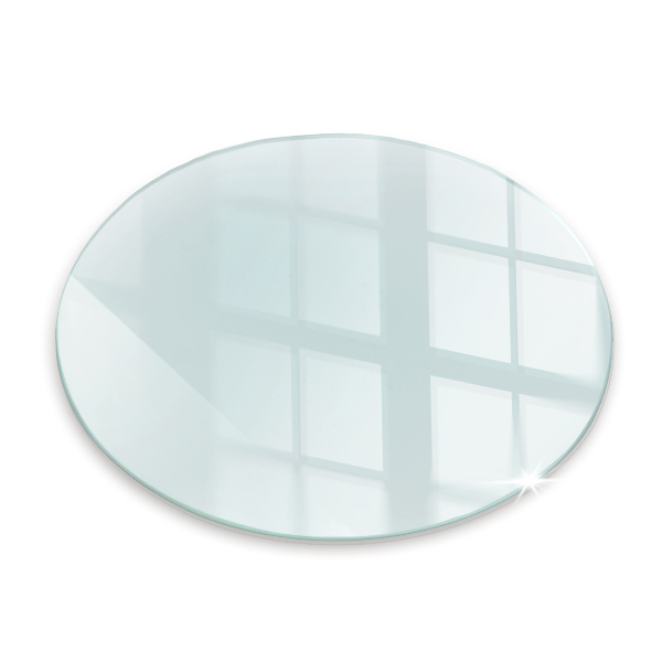 Glass wood burner hearth transparent