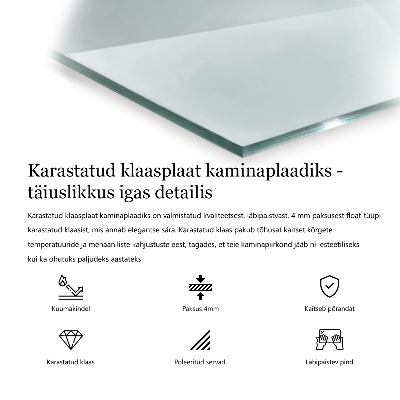 Glass hearth for log burner hexagonal transparent